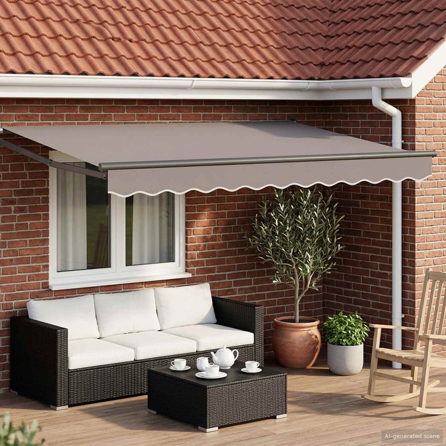 vidaXL Electric Awning Frame 3,5 x 2 m Ανθρακί