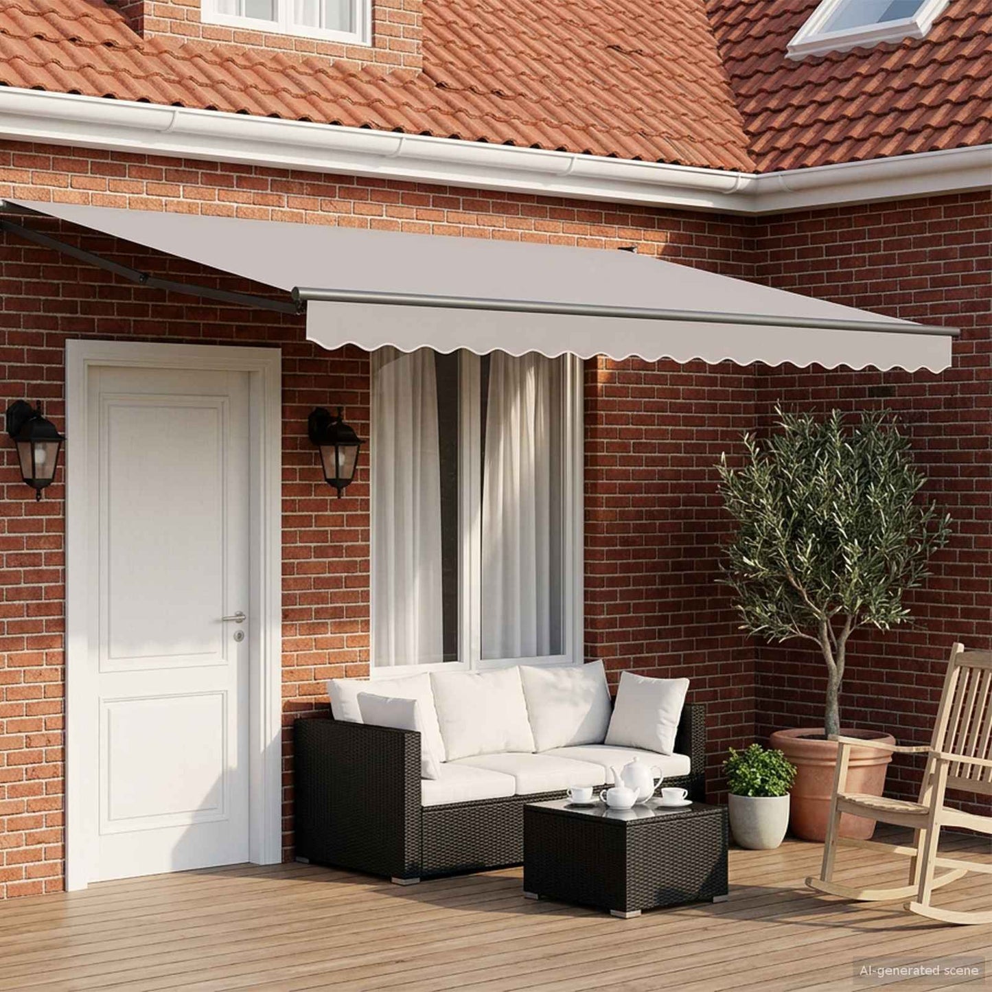 vidaXL Electric Awning Frame 4 x 2 m Ανθρακί