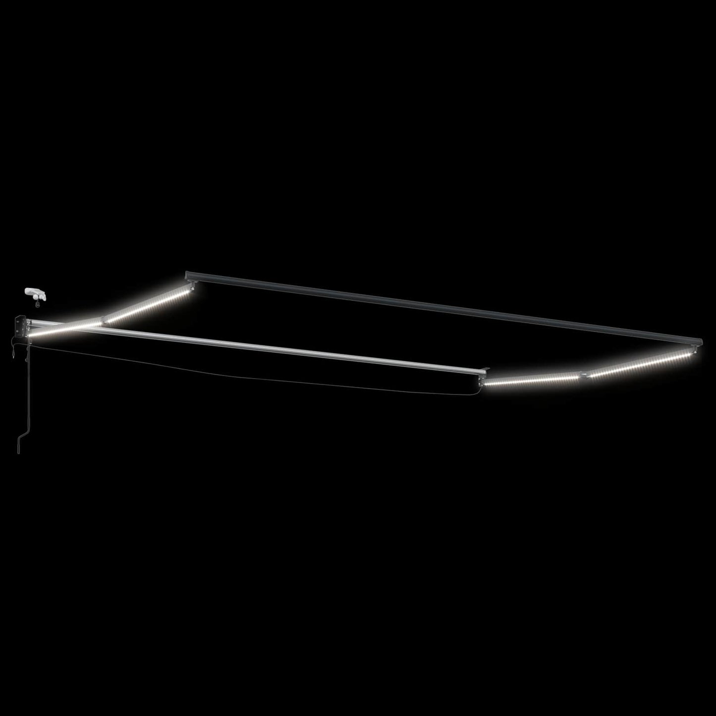 vidaXL Electric Awning Frame with LED and Wind Sensor 4 x 3 m Ανθρακί