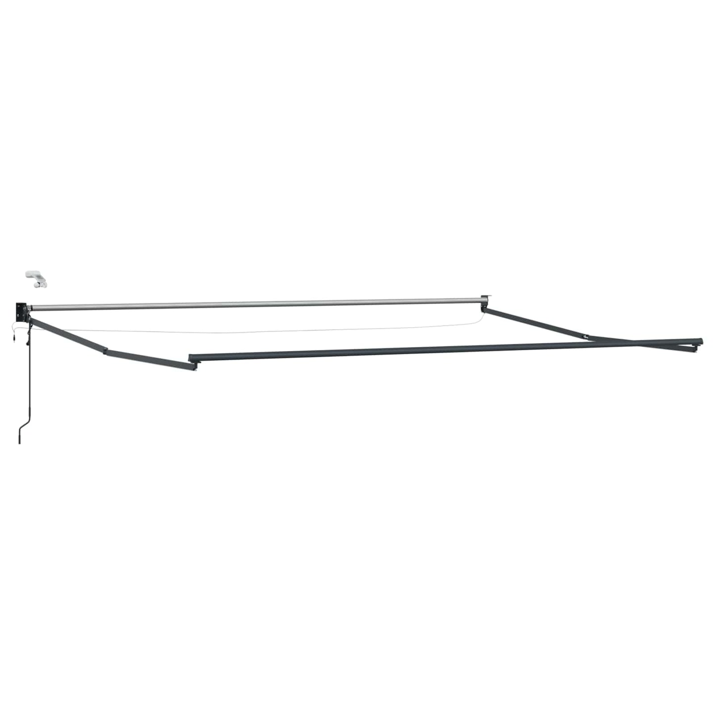 vidaXL Electric Awning Frame with LED and Wind Sensor 5 x 3 m Ανθρακί