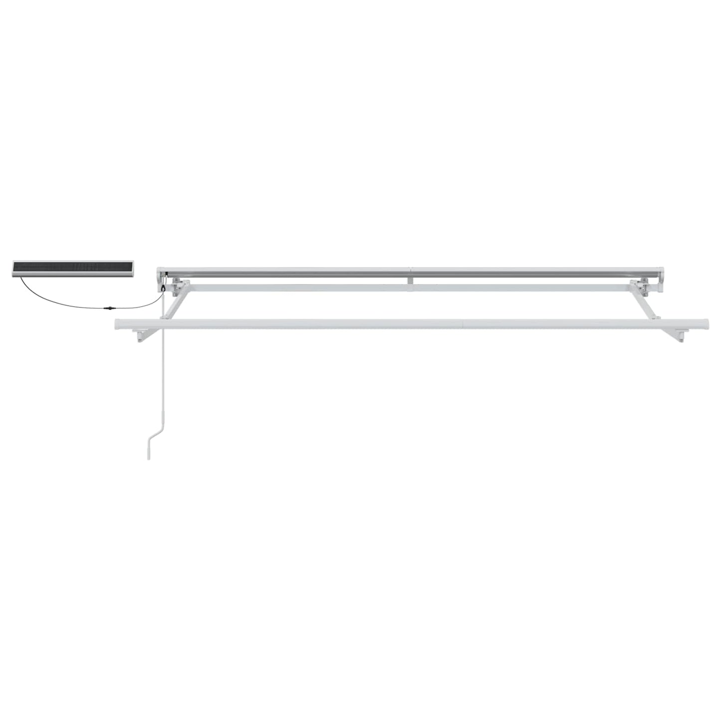 vidaXL Solar Electric Awning Frame 2.5 x 2 m Λευκό