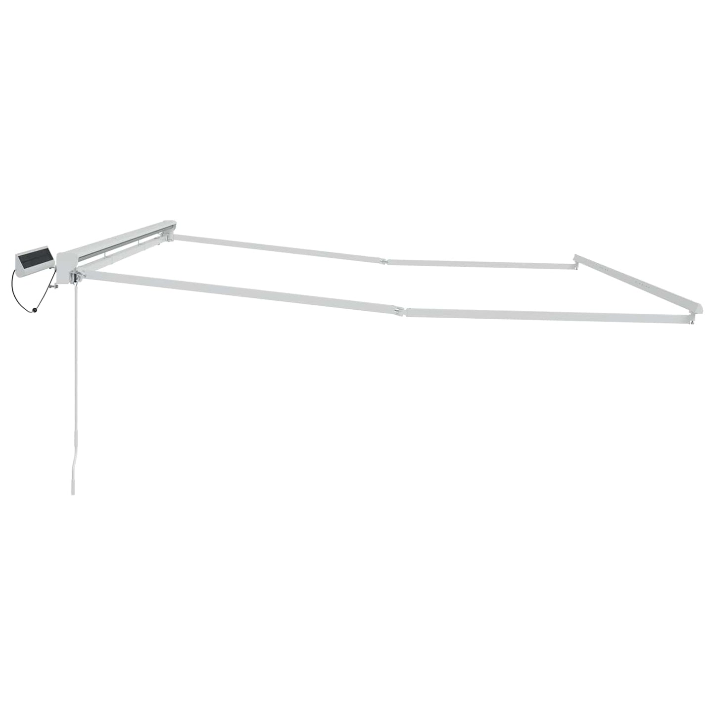 vidaXL Solar Electric Awning Frame 5 x 3 m Λευκό