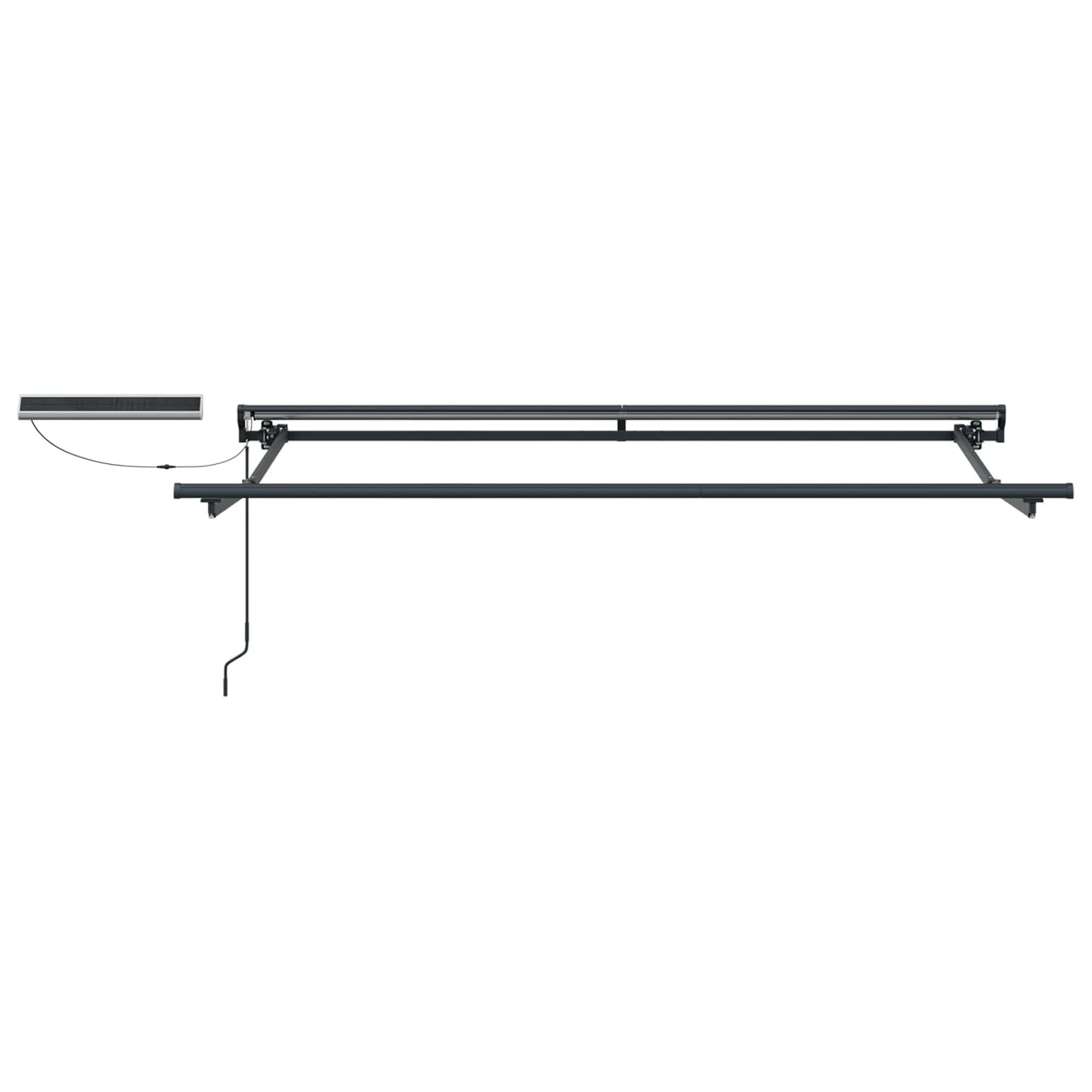 vidaXL Solar Electric Awning Frame 2.5 x 2 m Ανθρακί
