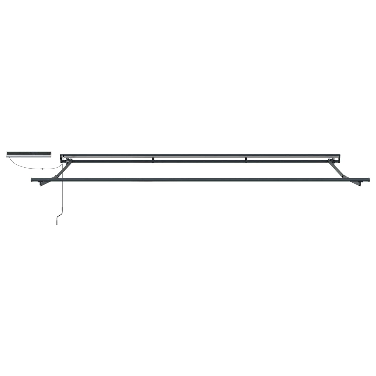 vidaXL Solar Electric Awning Frame 4 x 3 m Ανθρακί