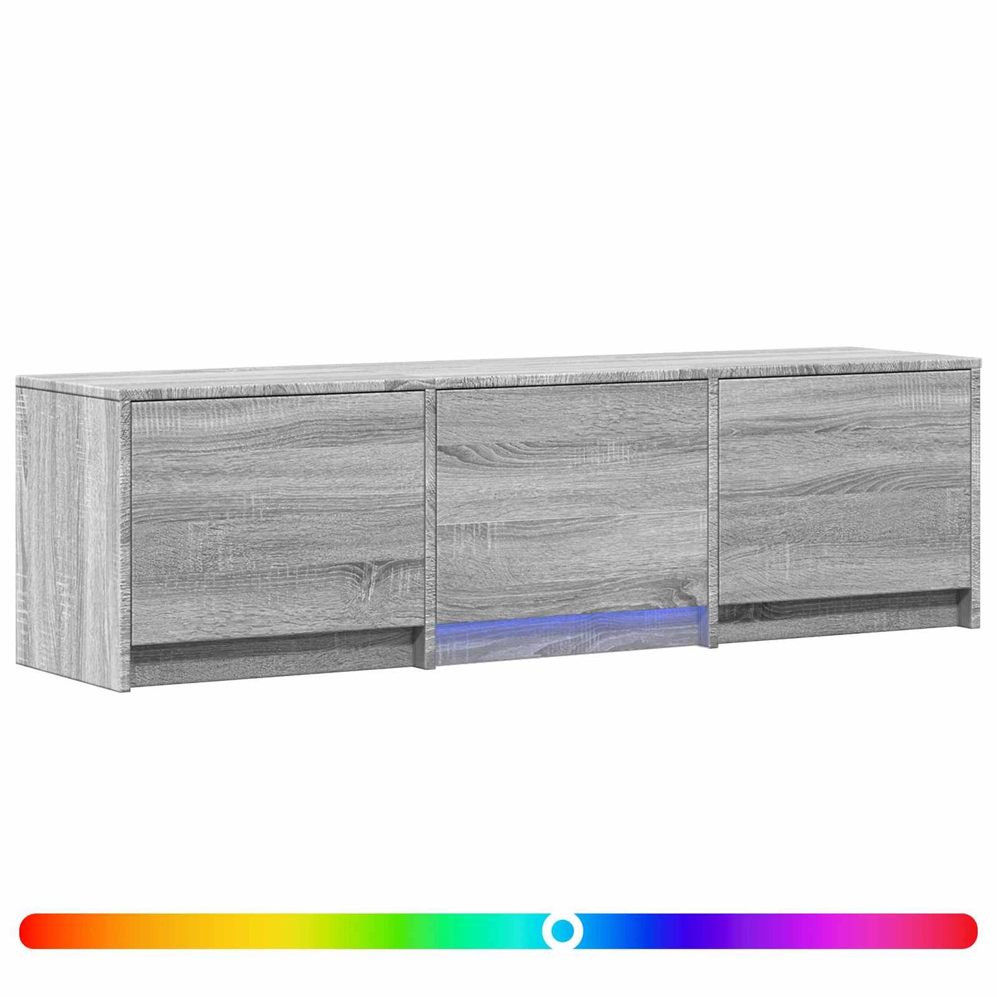 vidaXL Τηλεοπτική βιβλιοθήκη με LED 140x34x40 εκ Γκρι Sonoma