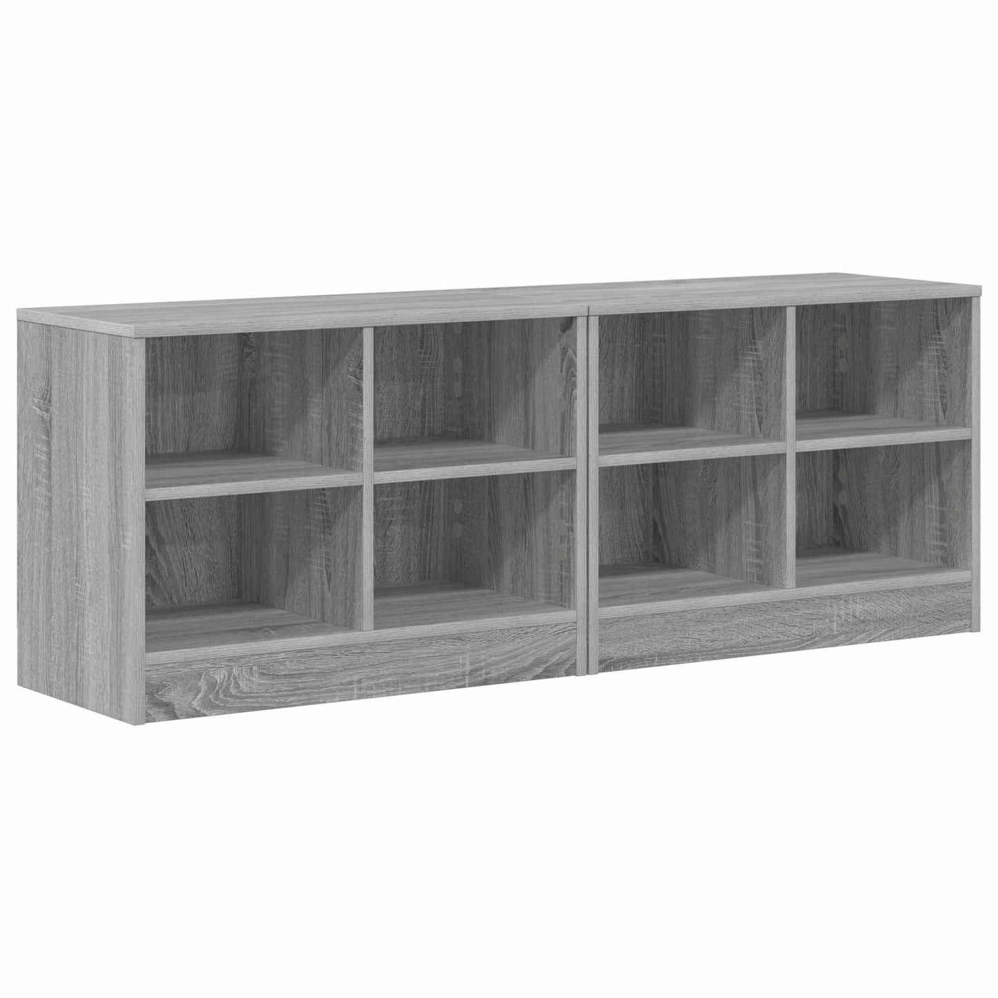 vidaXL Ντουλάπι κρεβατιού με ράφι 2 τεμ. Γκρι Sonoma 66 x 33 x 48 εκ.
