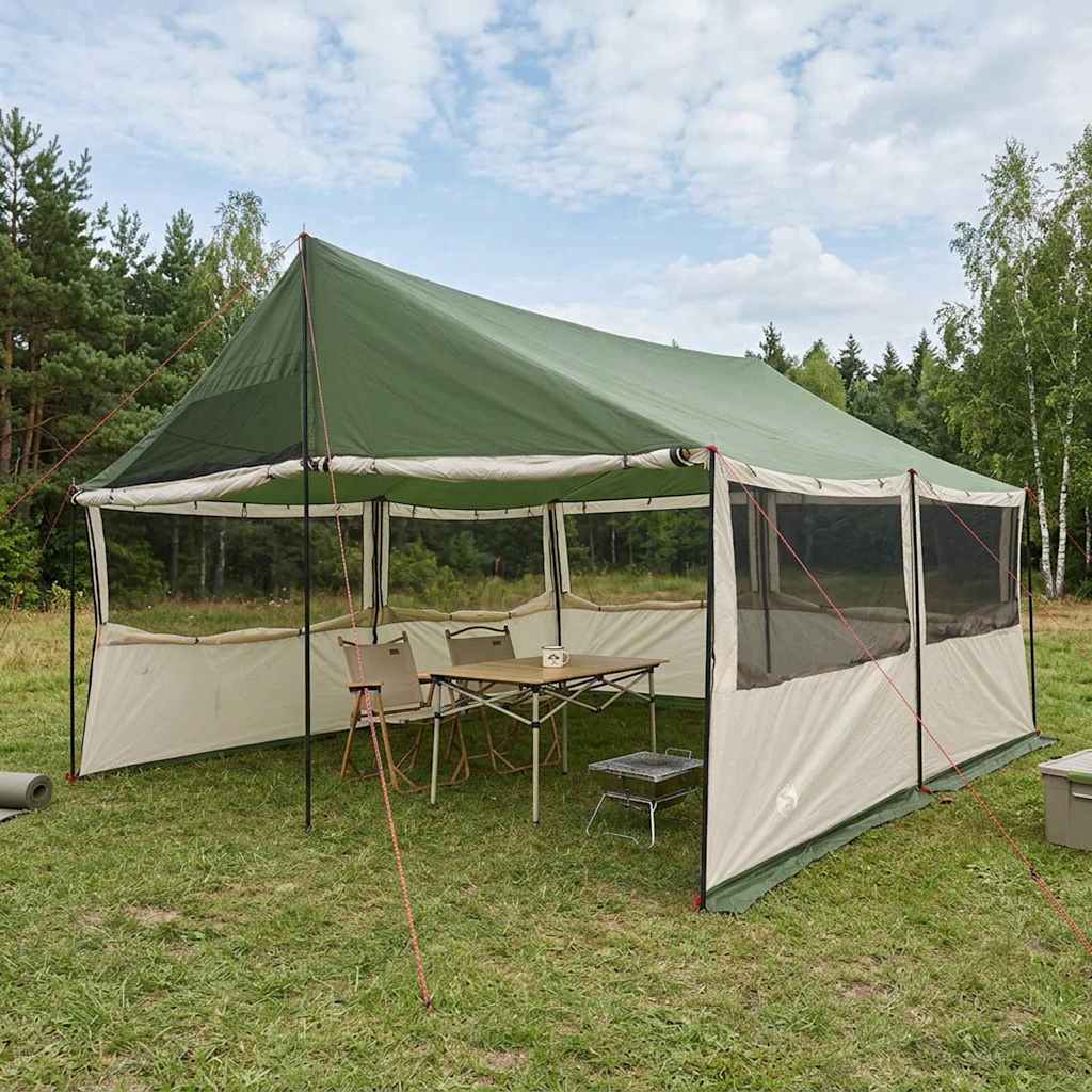 vidaXL Οικογενειακή Σκηνή Πράσινο 450 x 400 x 265 εκ