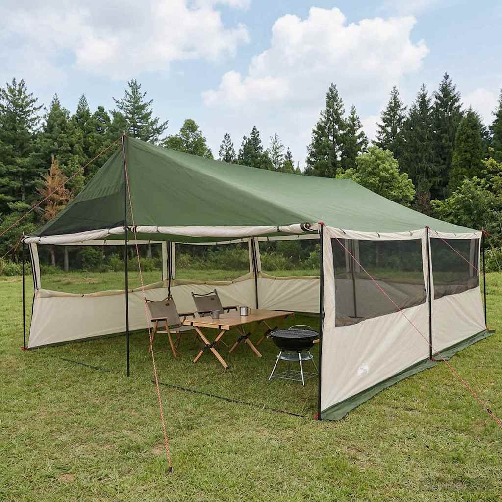 vidaXL Οικογενειακή Σκηνή Πράσινο 600 x 400 x 268 εκ.