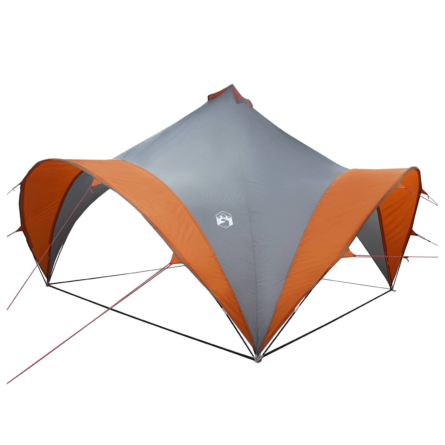vidaXL Σκηνή Πάρτυ Γκρι και Πορτοκαλί 400 x 400 x 320 εκ.