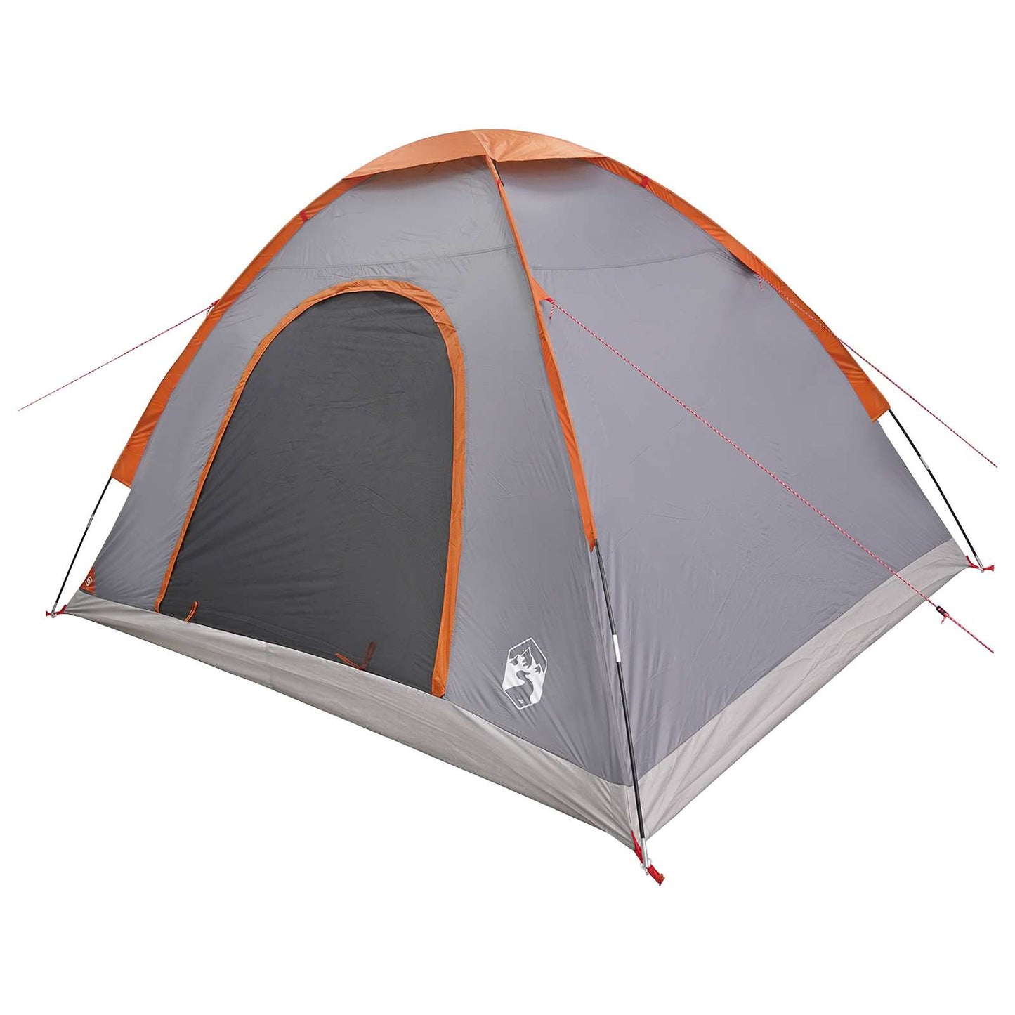 vidaXL Σκηνή Camping 4 ατόμων Γκρι και Πορτοκαλί