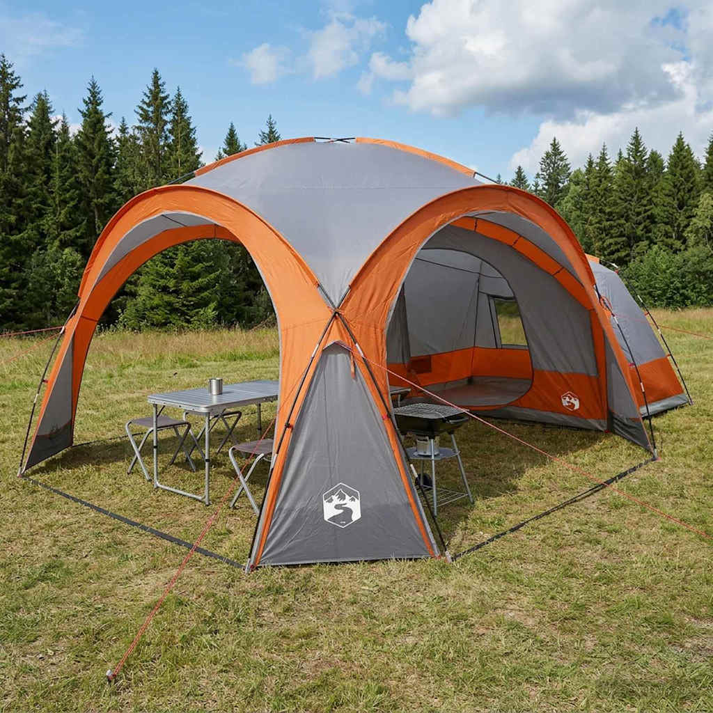 vidaXL Πορτοκαλί Σκηνή Γκρι και Πορτοκαλί 410 x 410 x 250 εκ