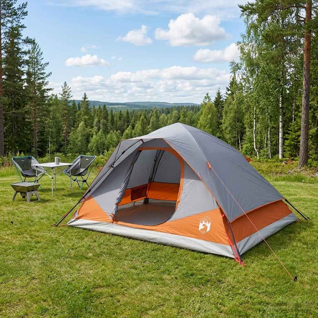 vidaXL Αυτόματη Τέντα Γκρι και Πορτοκαλί 305 x 215 x 140 εκ.