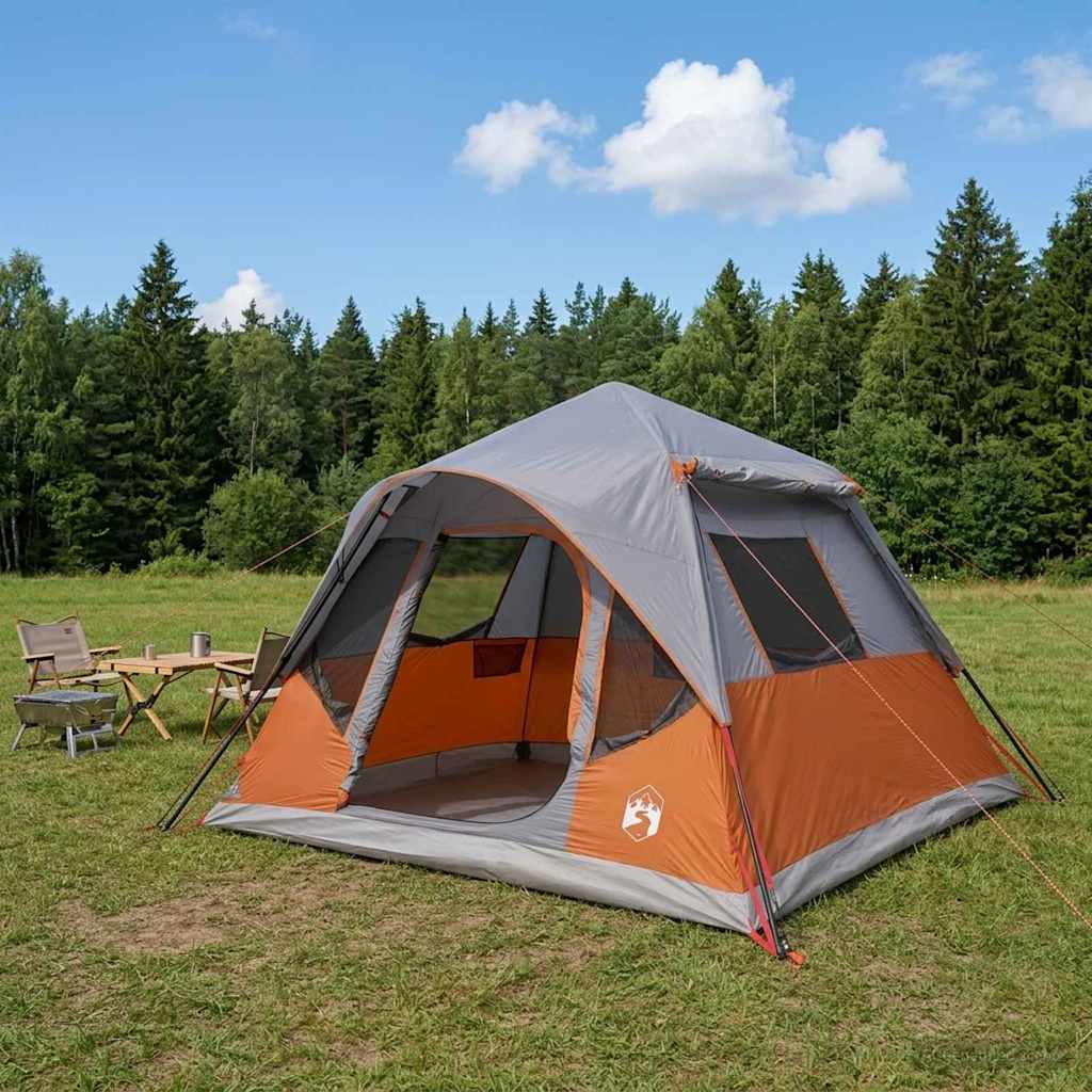 vidaXL Αυτόματη Τέντα Γκρι και Πορτοκαλί 305 x 275 x 190 εκ