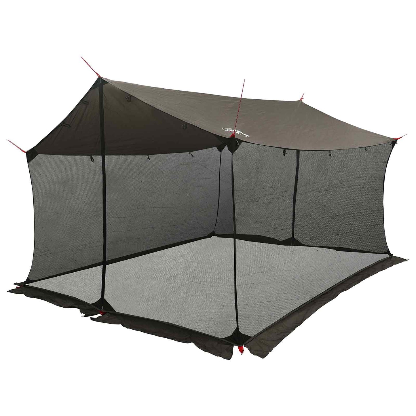 vidaXL Σκηνή κατασκήνωσης με πλέγμα Καφέ Γκρι 340 x 260 x 220 εκ
