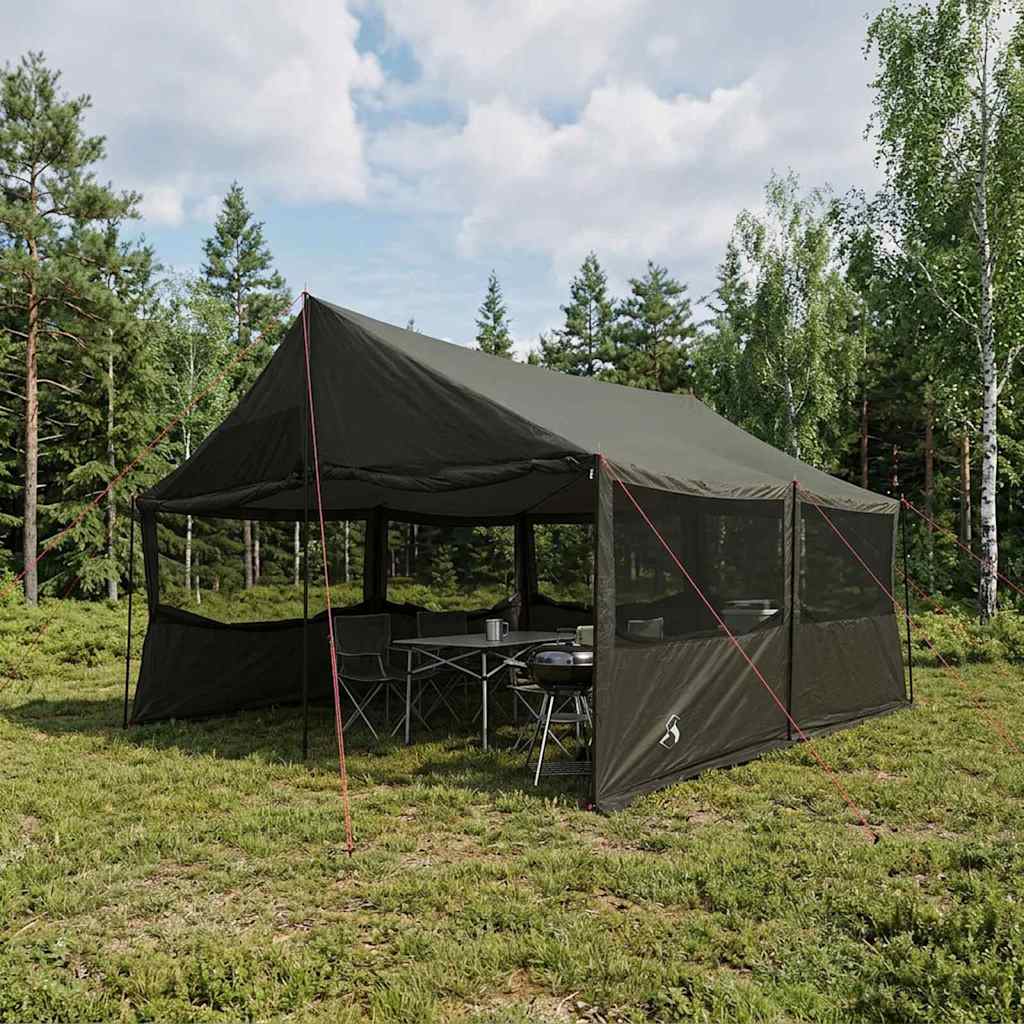 vidaXL Οικογενειακή Σκηνή Καφέ γκρι 450 x 400 x 265 εκ