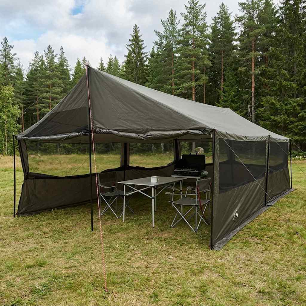 vidaXL Οικογενειακή Σκηνή Καφέ γκρι 600 x 400 x 268 εκ.