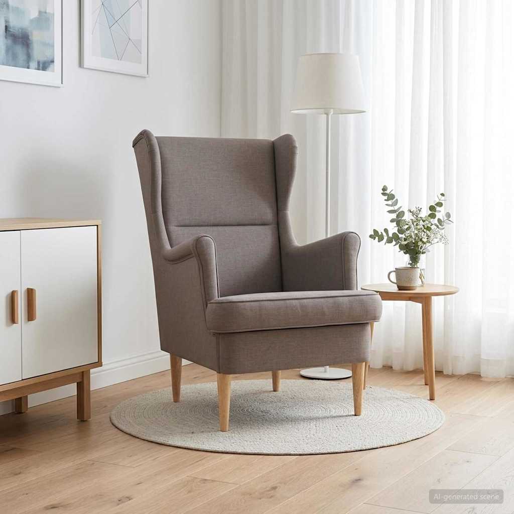 vidaXL Πολυθρόνα Taupe ύφασμα