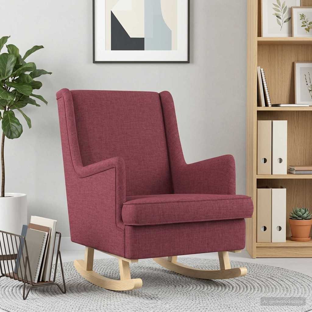 vidaXL Κουνιστή καρέκλα Κόκκινο 62 x 80 x 85 εκ ύφασμα