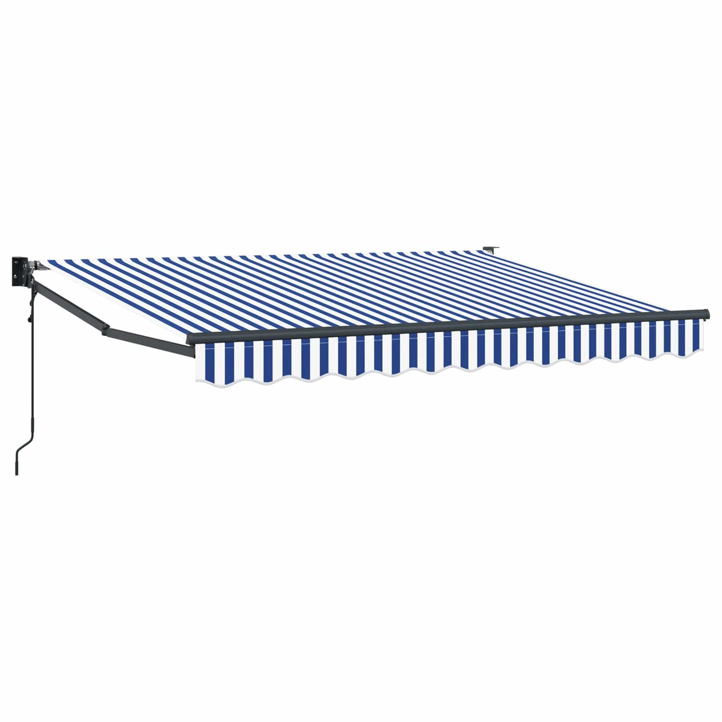 vidaXL Electric Awning 3,5 x 2 m Μπλε και Λευκή Ράβδος 100% Polyester