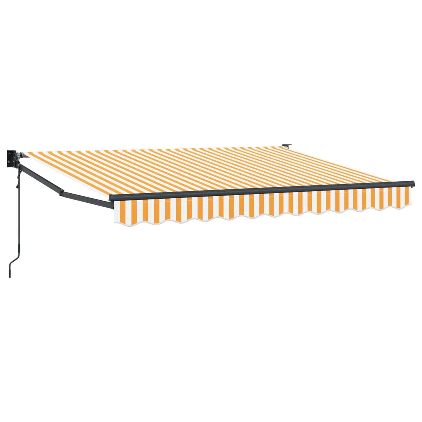 vidaXL Electric Awning 3,5 x 2 m Κίτρινο και λευκό ριγέ 100% Polyester