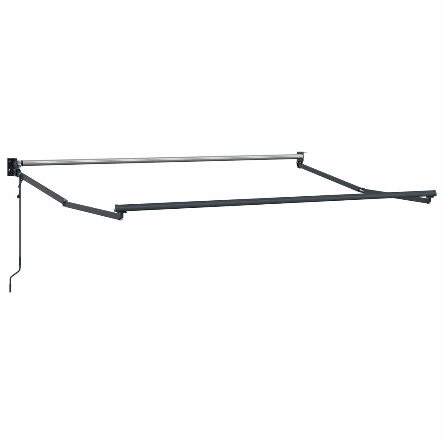 vidaXL Electric Awning 3,5 x 2 m Ανθρακί και λευκό ριγέ 100% Polyester