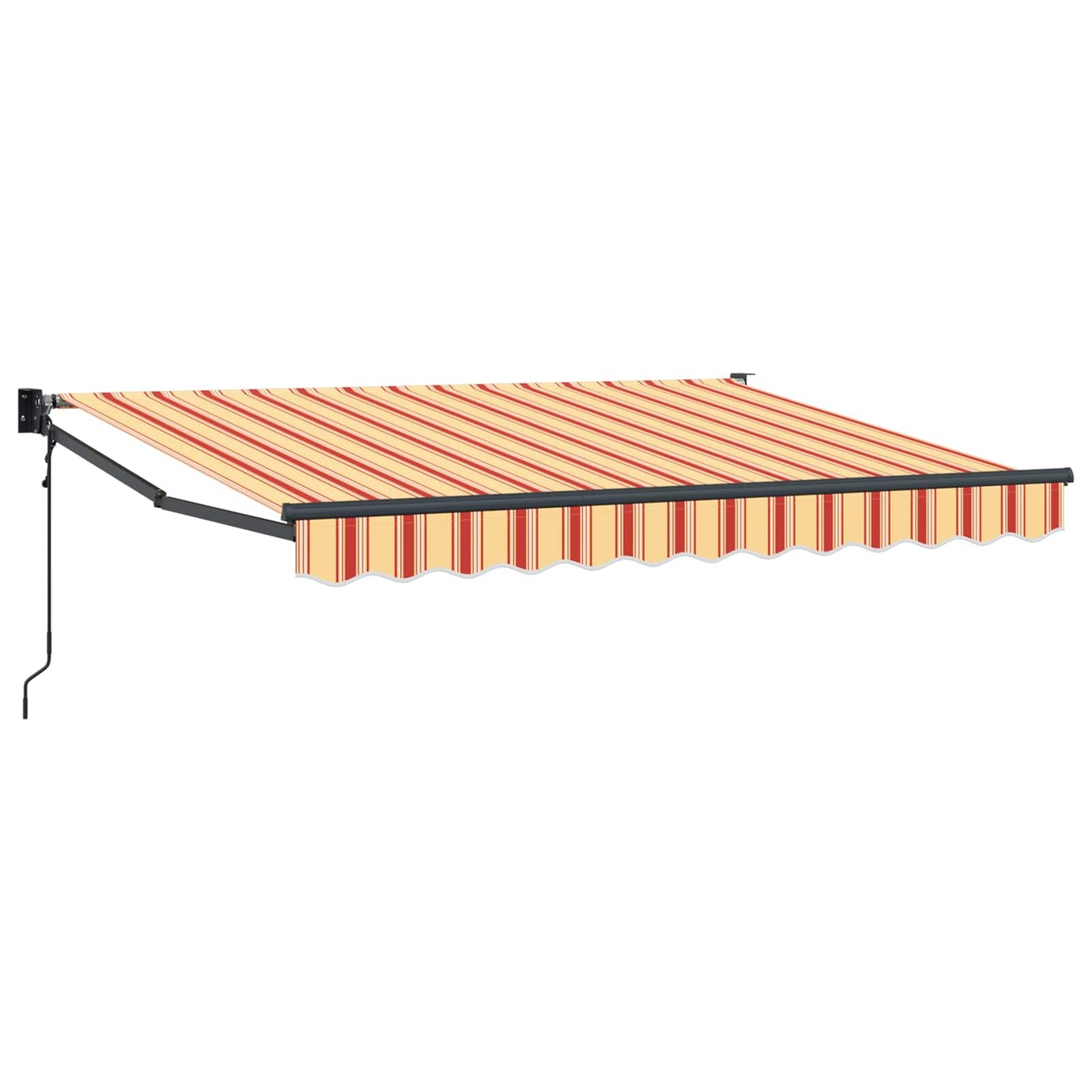 vidaXL Electric Awning 3,5 x 2 m Κίτρινο, πορτοκαλί και λευκό ριγέ