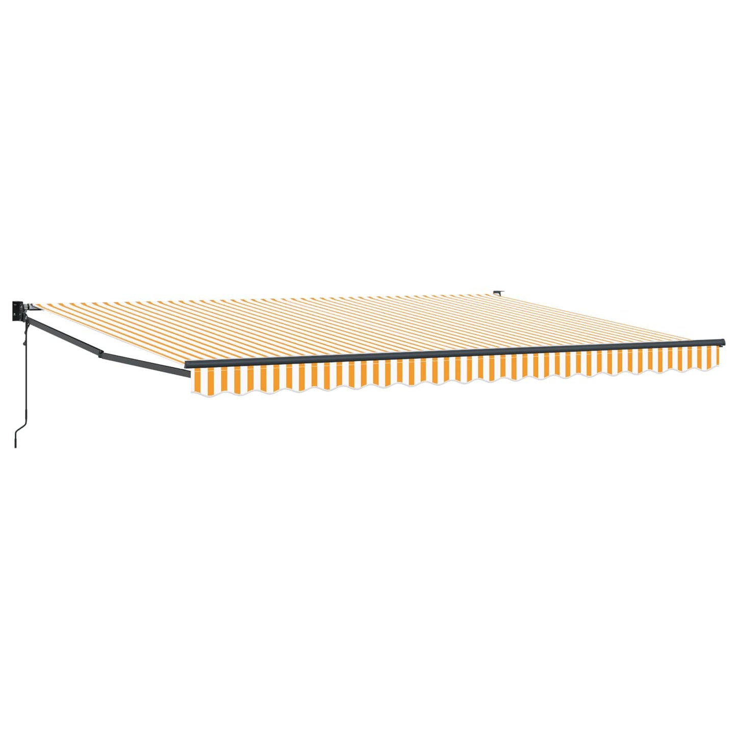 vidaXL Electric Awning 4 x 2 m Κίτρινο και λευκό ριγέ 100% Polyester