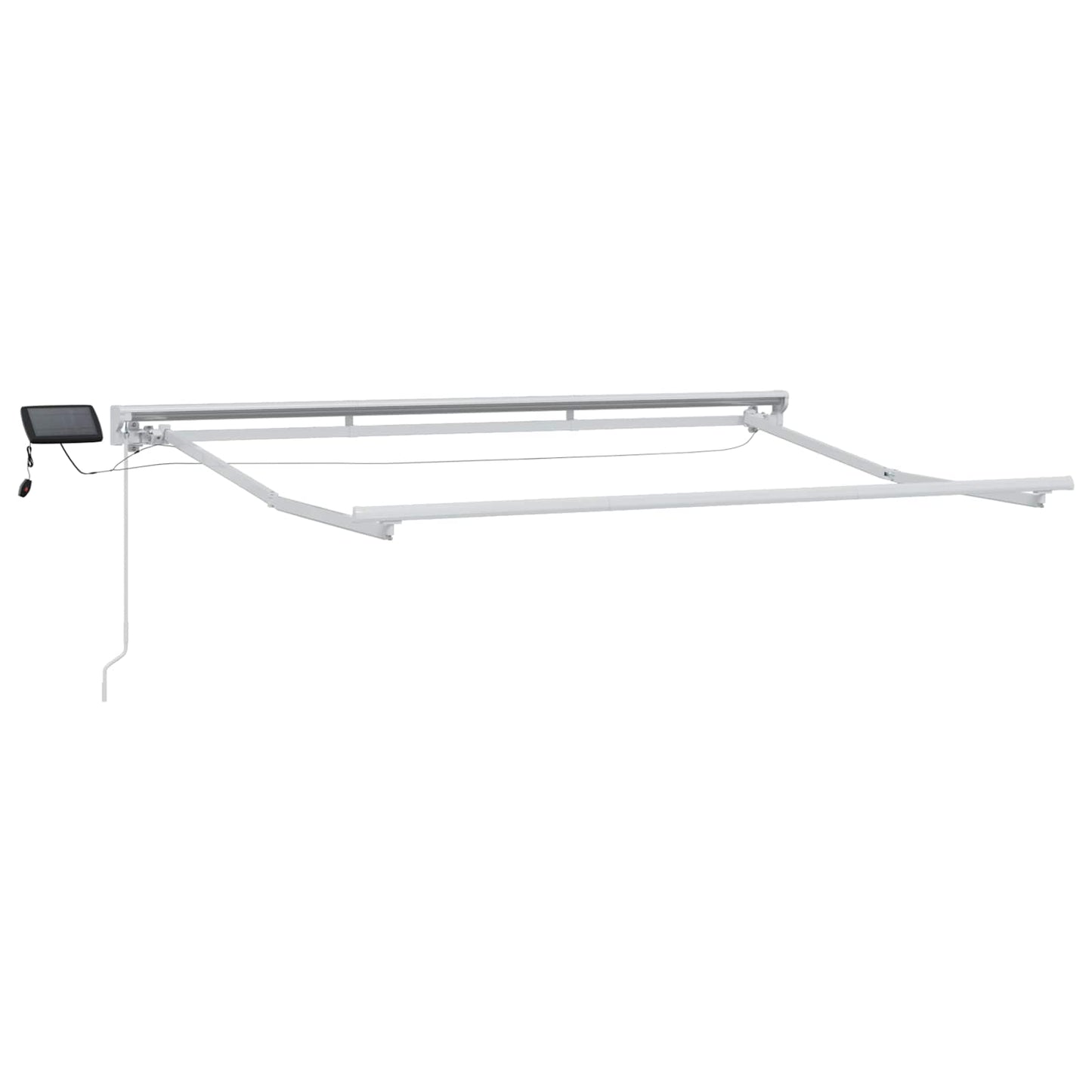 vidaXL Χειροκίνητο πλαίσιο τέντας με LED Κίτρινο και Λευκό 2,5 x 2 m