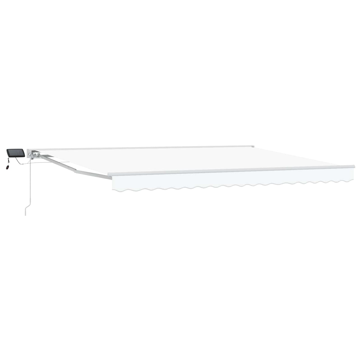 vidaXL Χειροκίνητο πλαίσιο τέντας με LED Λευκός 4,5 x 3,5 μ