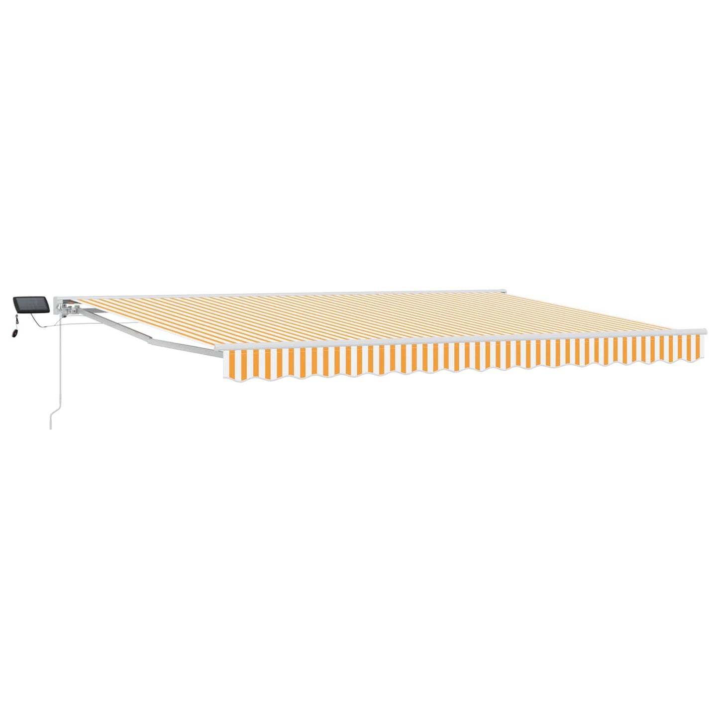 vidaXL Χειροκίνητη τέντα με ηλιακό LED 5 x 3,5 m