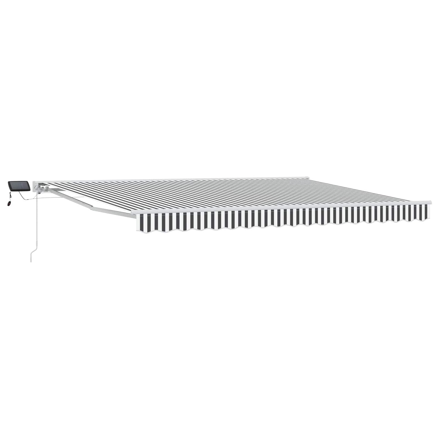 vidaXL Χειροκίνητη τέντα με ηλιακό LED 5 x 3,5 m