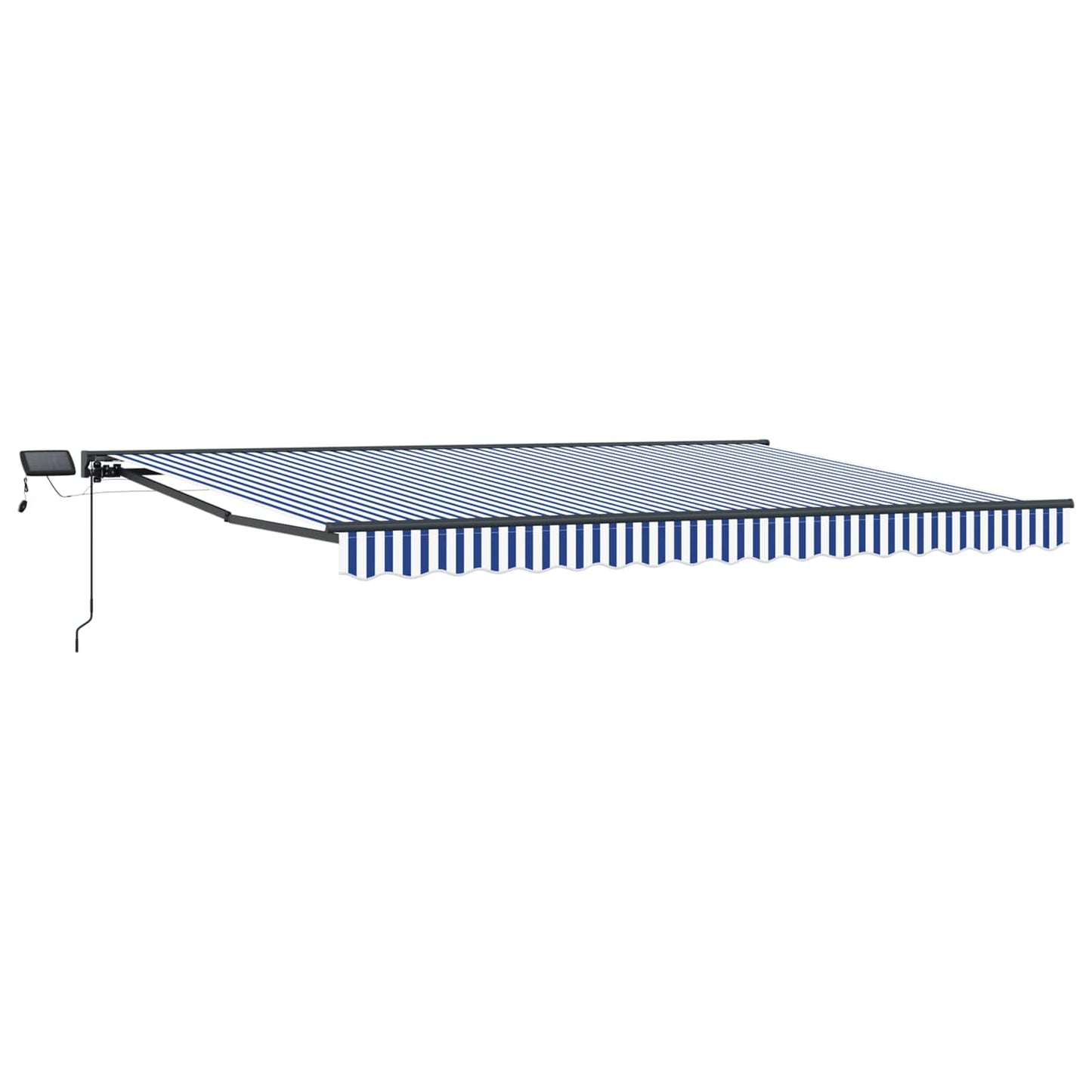 vidaXL Χειροκίνητη τέντα με ηλιακό LED 4,5 x 3,5 m