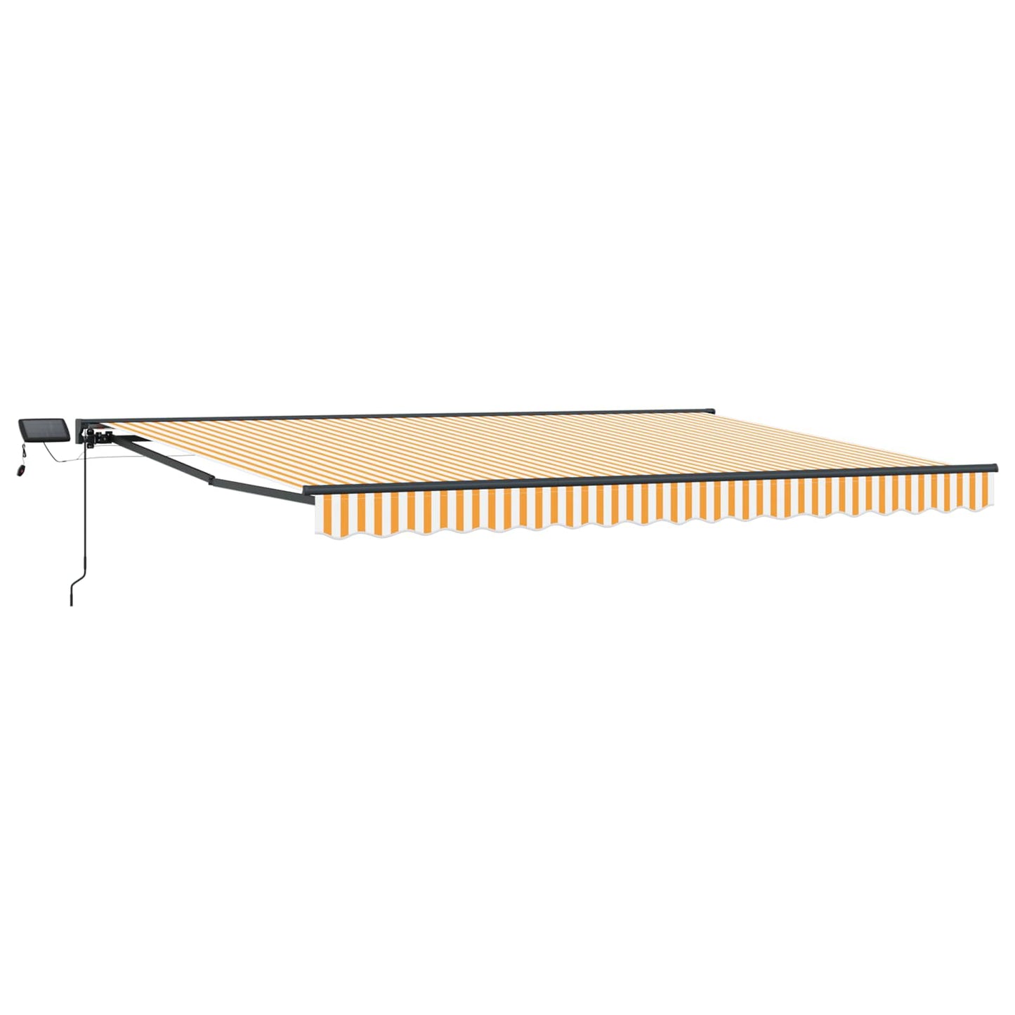 vidaXL Χειροκίνητη τέντα με ηλιακό LED 4,5 x 3,5 m