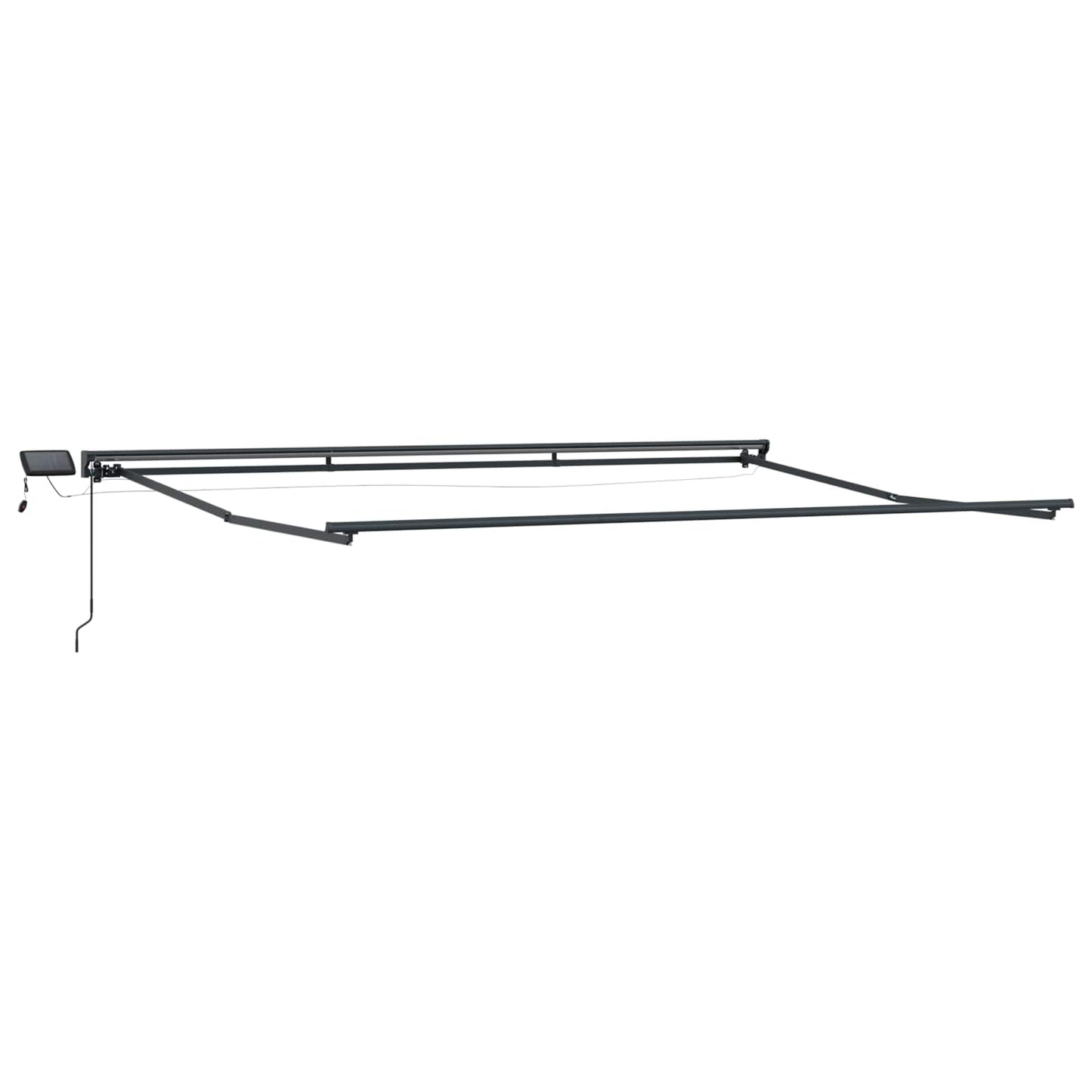 vidaXL Χειροκίνητη τέντα με ηλιακό LED 5 x 3 m