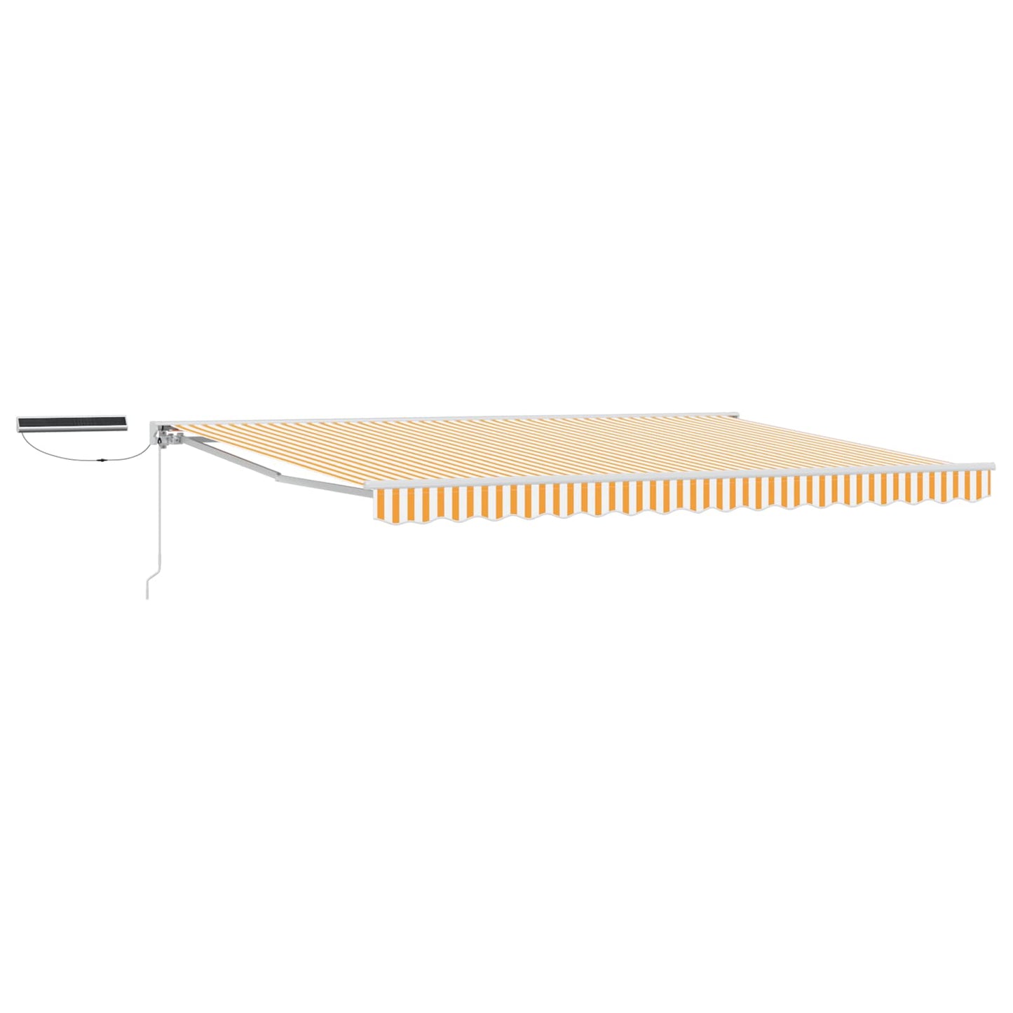 vidaXL Ηλιακή ηλεκτρική τέντα 5 x 3 m Κίτρινο και λευκό ριγέ