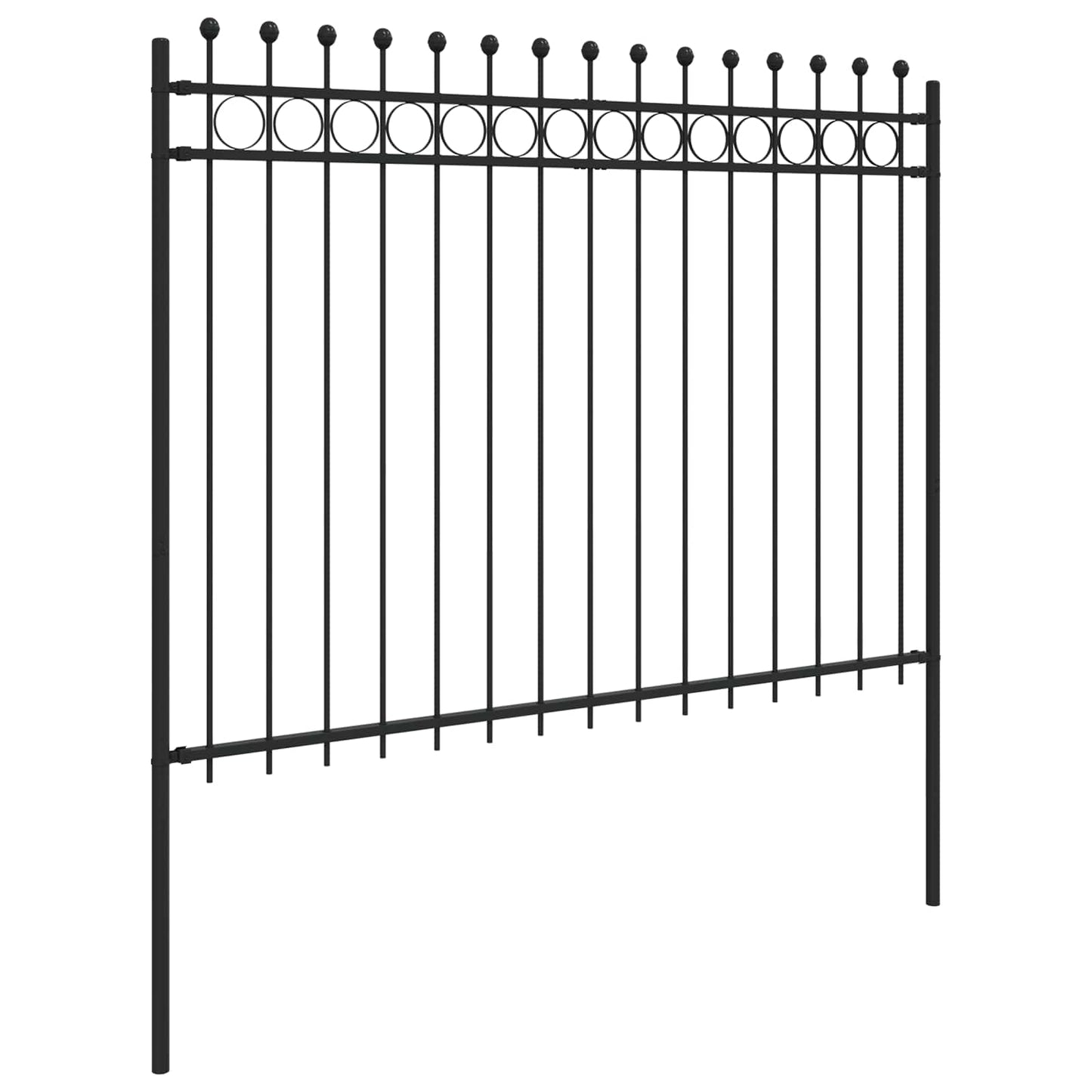 vidaXL Δαχτυλίδι φράχτη Μαύρο 200 x 200 cm