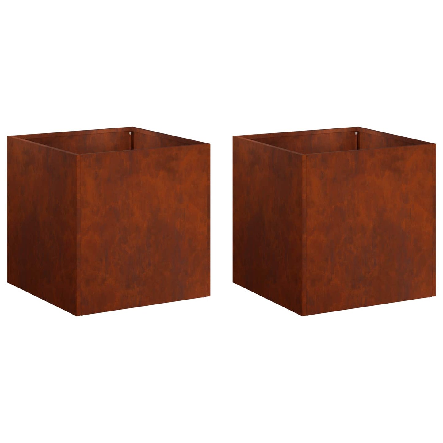 vidaXL Γλάστρα Κήπου 2 τμχ. Σκ rusty 35 x 35 x 35 cm