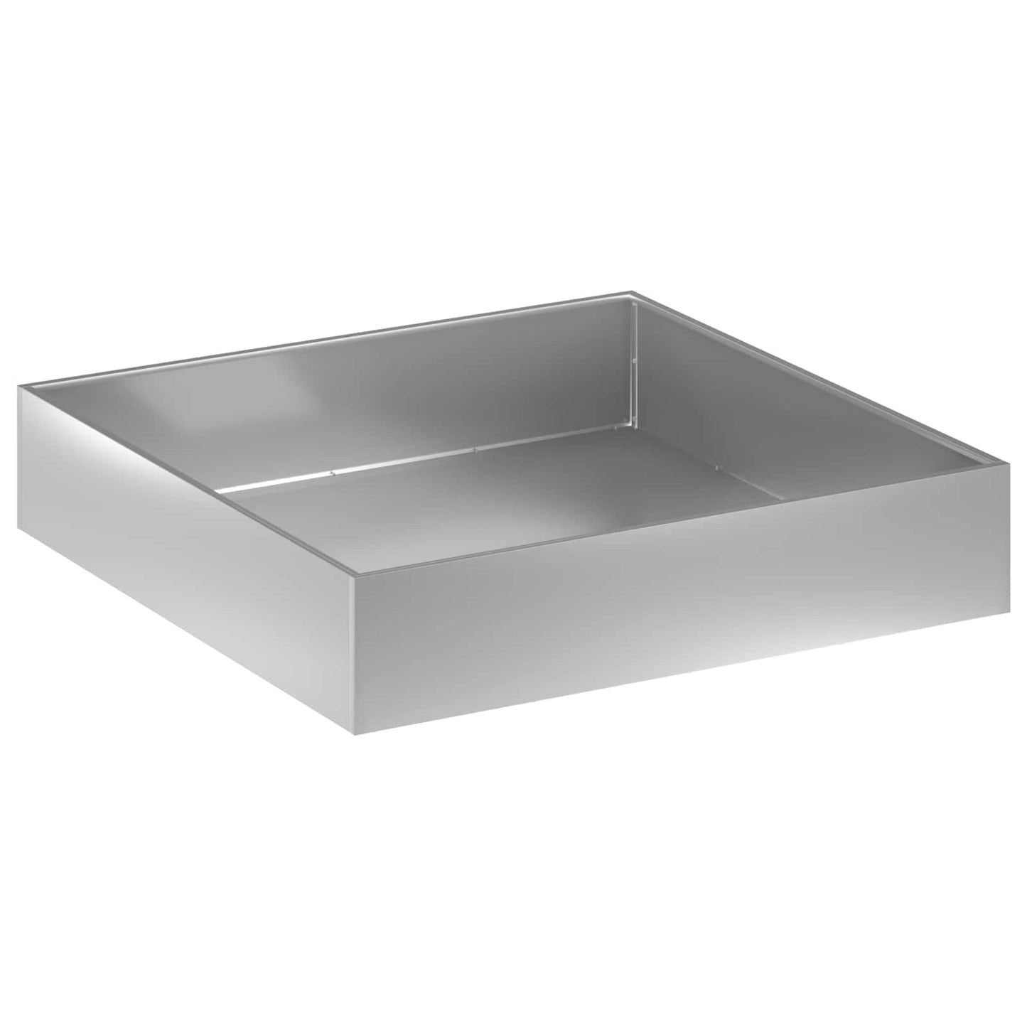 vidaXL Γλάστρα Κήπου 2 τμχ. Ασημί 80 x 80 x 20 cm