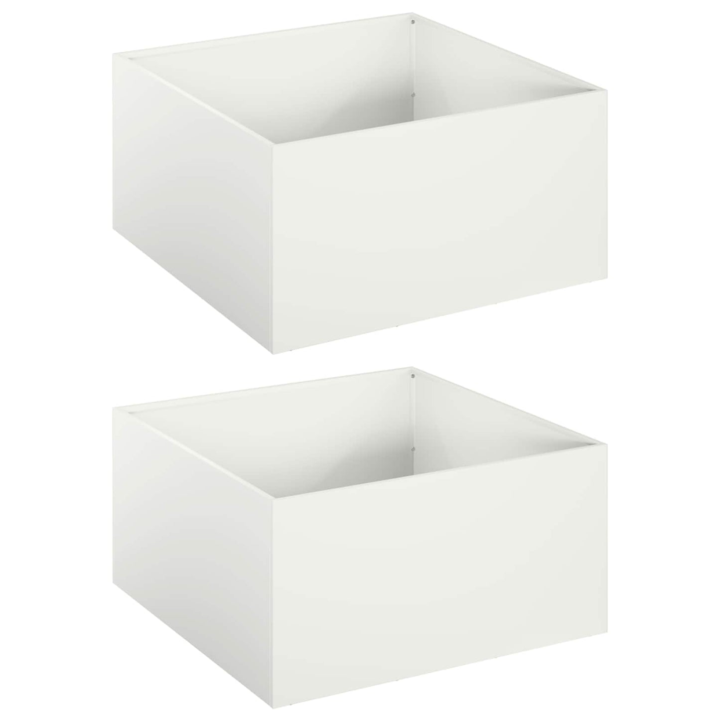 vidaXL Γλάστρα Κήπου 2 τμχ. Λευκό 40 x 40 x 30 cm