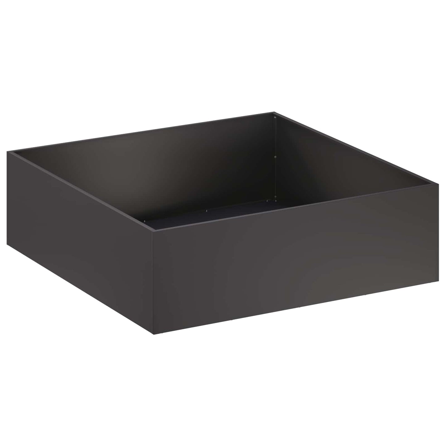 vidaXL Γλάστρα Κήπου 2 τμχ. Μαύρο 100 x 100 x 30 cm