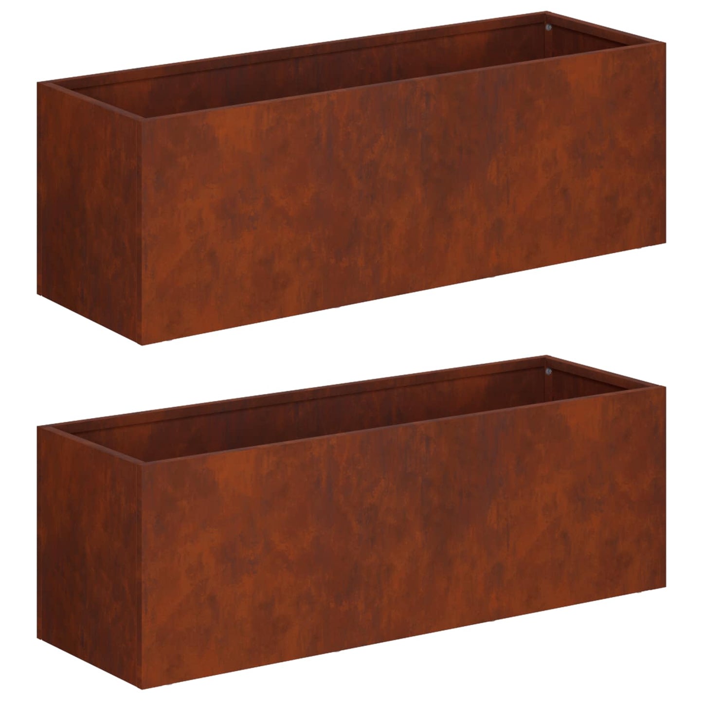vidaXL Γλάστρα Κήπου 2 τμχ. Σκ rusty 40 x 20 x 20 εκ.