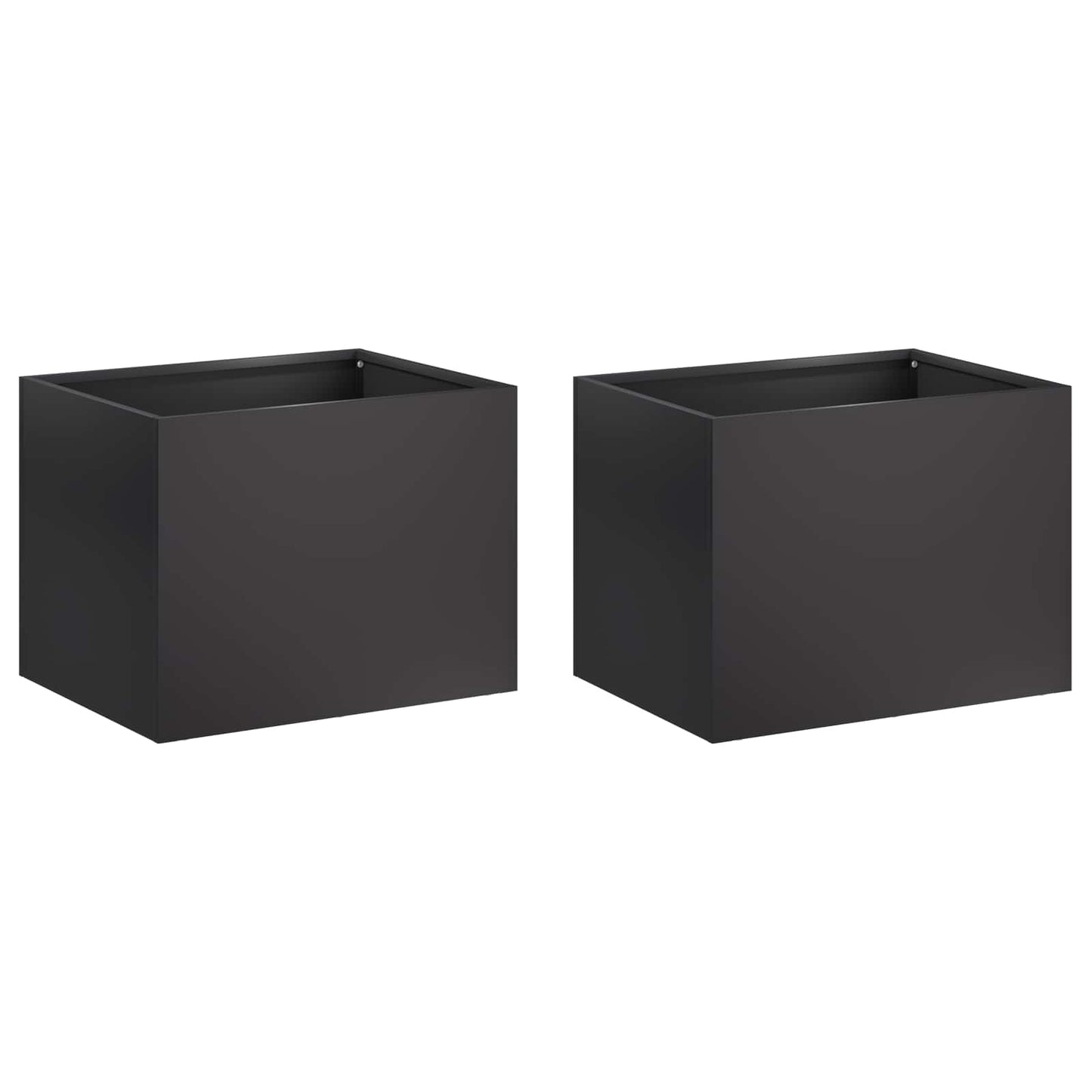 vidaXL Γλάστρα Κήπου 2 τμχ. Μαύρο 40 x 30 x 30 εκ