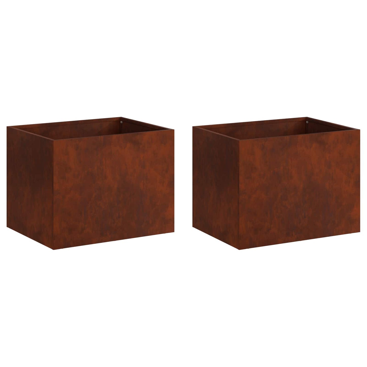 vidaXL Γλάστρα Κήπου 2 τμχ. Σκ rusty 40 x 30 x 30 εκ