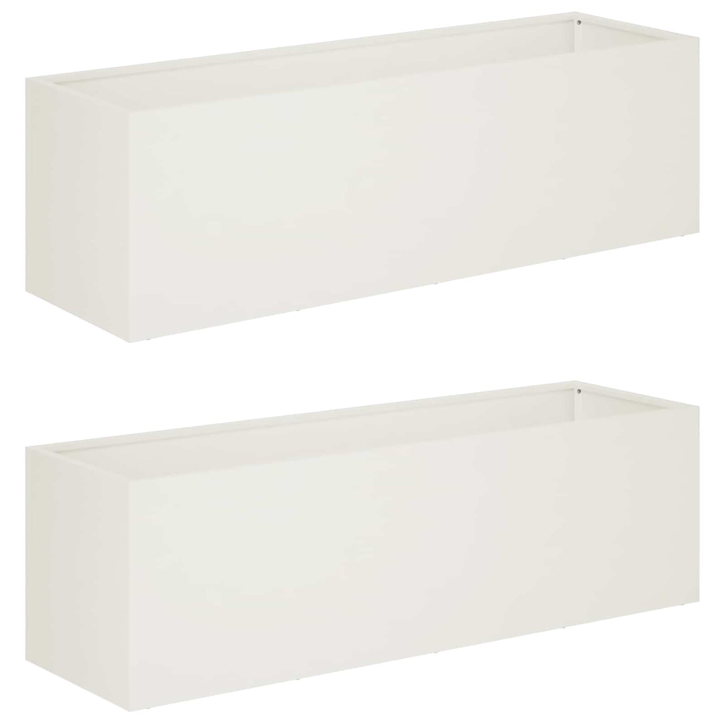 vidaXL Γλάστρα Κήπου 2 τμχ. Λευκό 100 x 30 x 30 cm
