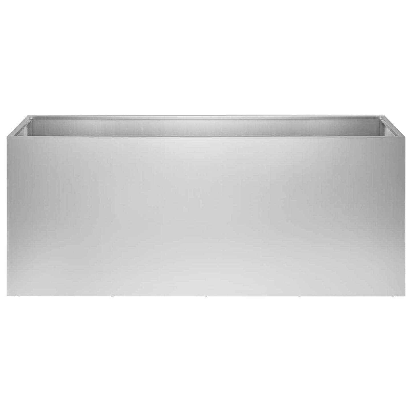 vidaXL Γλάστρα Κήπου 2 τμχ. Ασημί 80 x 40 x 40 cm