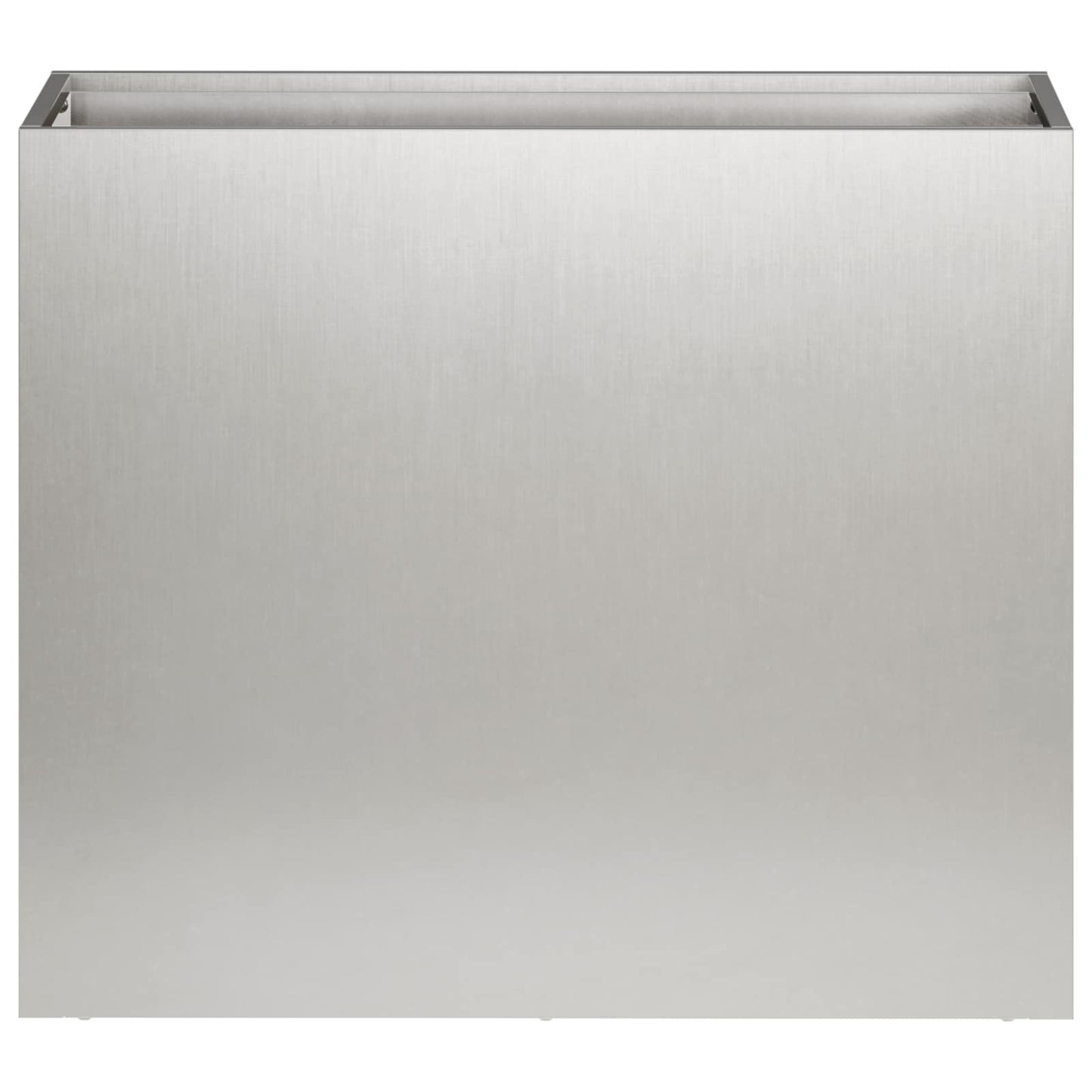 vidaXL Γλάστρα Κήπου 2 τμχ. Ασημί 50 x 20 x 40 εκ. Ανοξείδωτο Ατσάλι