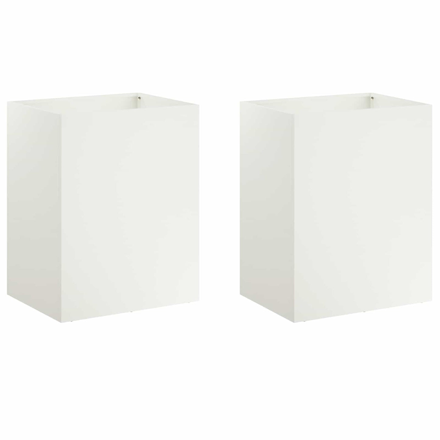 vidaXL Γλάστρα Κήπου 2 τμχ. Λευκό 40 x 30 x 40 εκ