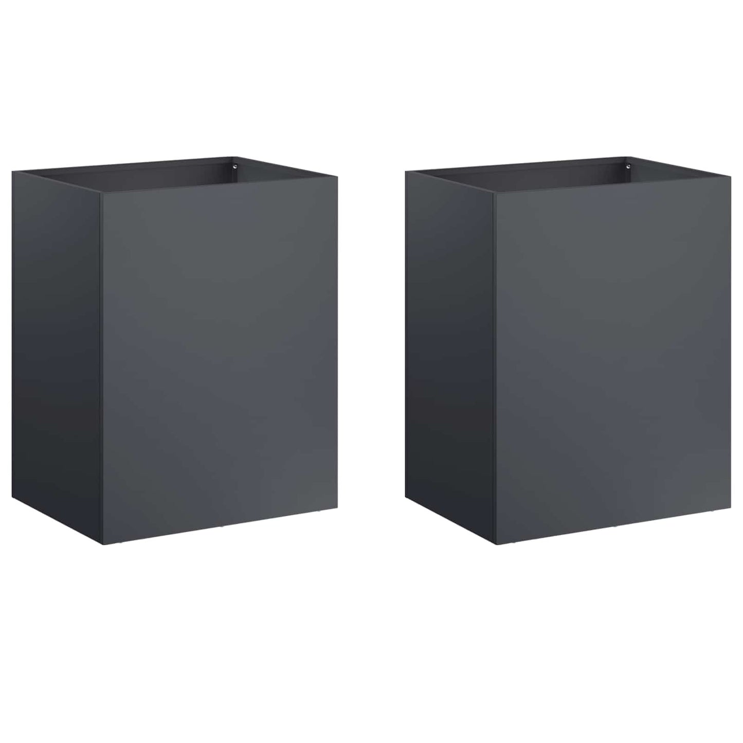vidaXL Γλάστρα Κήπου 2 τμχ. Ανθρακί 40 x 30 x 40 εκ