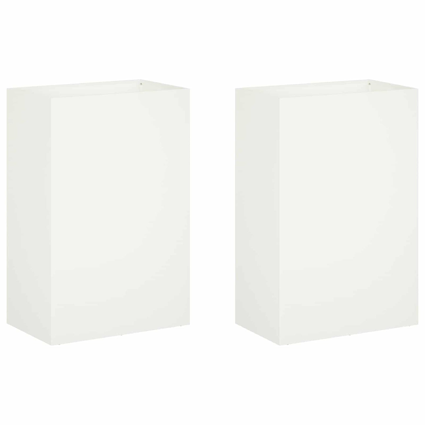 vidaXL Γλάστρα Κήπου 2 τμχ. Λευκό 40 x 30 x 75 cm