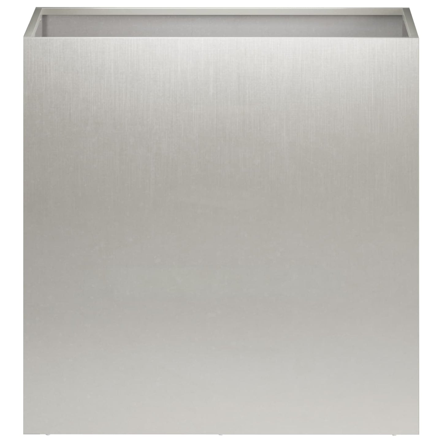 vidaXL Γλάστρα Κήπου Ασημί 50 x 30 x 40 εκ. Ανοξείδωτο Ατσάλι